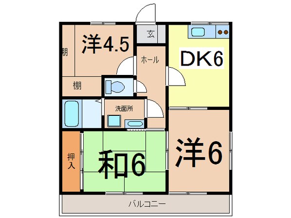 相馬駅 徒歩16分 2階の物件間取画像